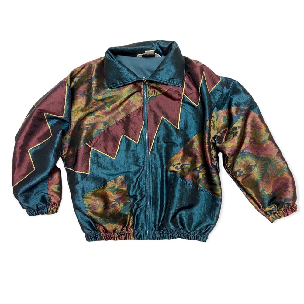Vintage Great Cavalier 80s Aztec Print Windbreaker Jacket | M